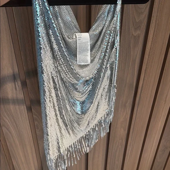 Rabanne H&M Metal-Mesh Top with Fringe - Picture 7 of 7